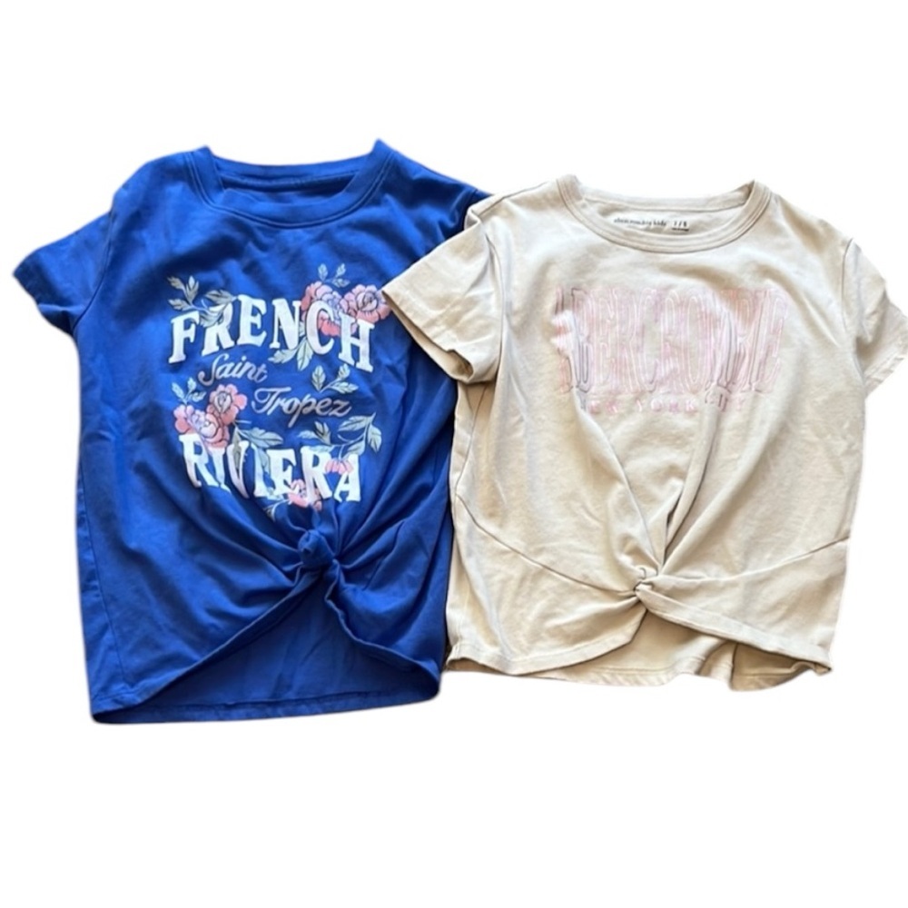 Abercrombie & Fitch Kids Front Knot Short Sleeve Top Size 7/8